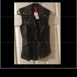 Stein Mark Studded polyethylene zip up vest …💥